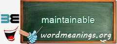 WordMeaning blackboard for maintainable